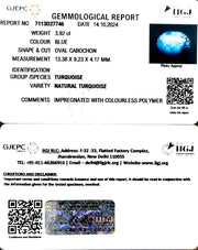 4.35/Ratti Natural Turquoise With Govt. Lab Certificate-1221